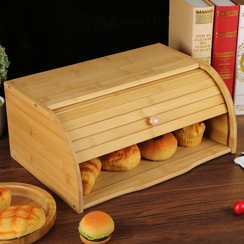 Large bread bin - bread, bamboo