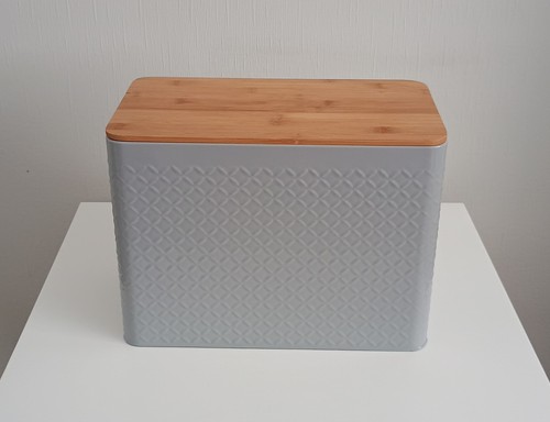 Grey metal bread - bread, bin