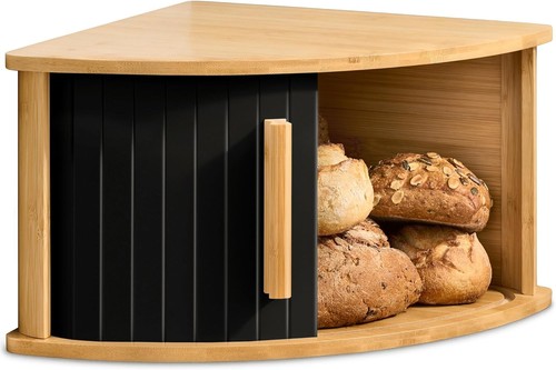 Bamboo corner bread bin - corner,