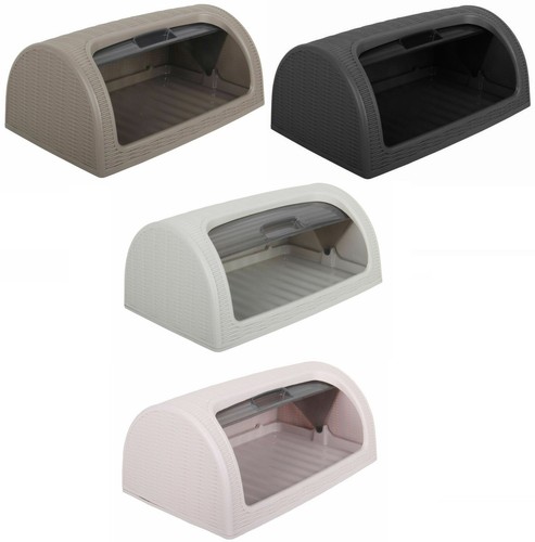 Plastic bread bin with lid - plastic,