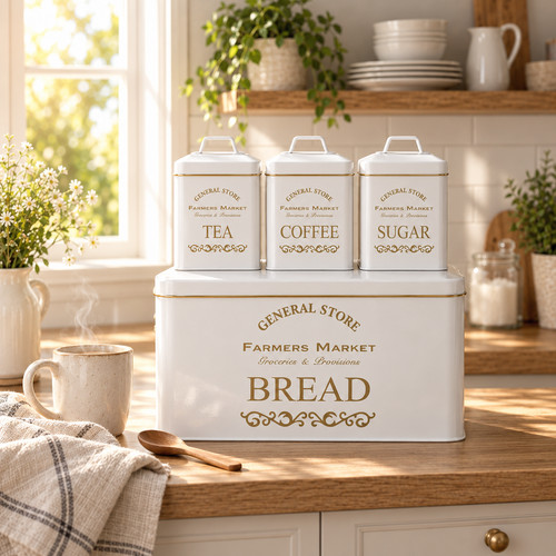Piece bread bin tea coffee - tea,
