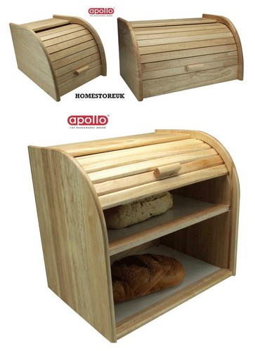 Bread bin beech wood wooden - bin,