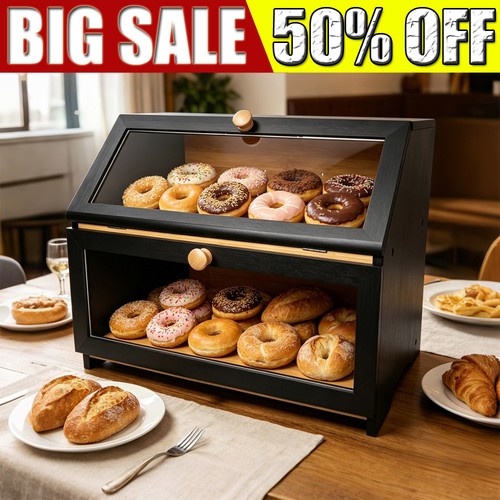 Wooden bread bin - bread,