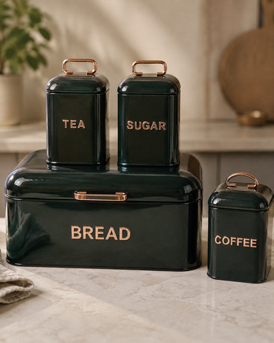 Black piece bread bin - black, 4