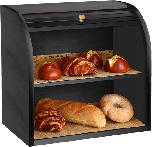 Bamboo bread bin natural - bamboo, |