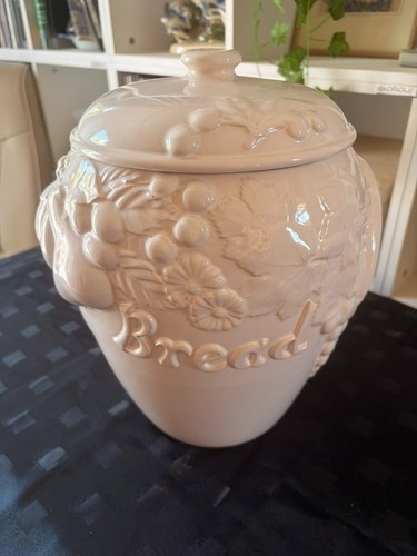 Vintage white ceramic bread - vintage,