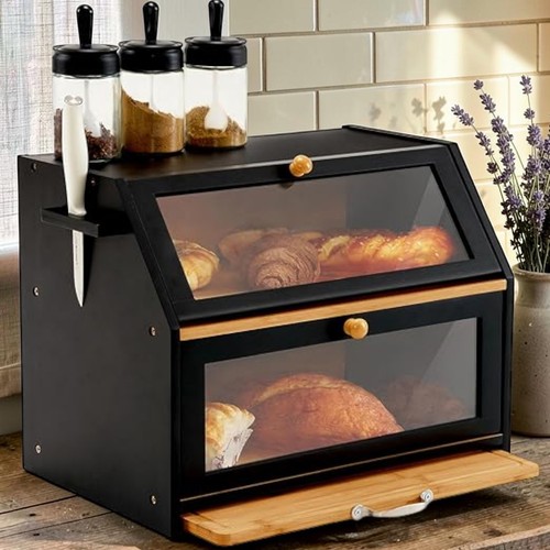 Bamboo bread box - box, layers